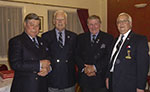l-r Dave Hambidge (Secretary), John Hudson (Chairman), Derek Wood (President), Ben Revell (Standard Bearer)